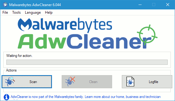 AdwCleaner removes adware and browser toolbars