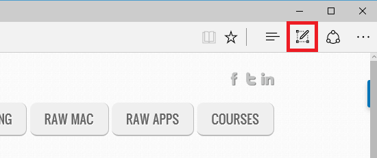 Make a web note in Edge browser in Windows 10