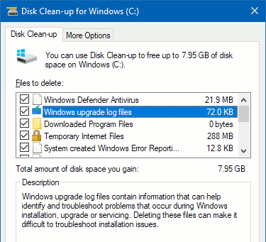 Windows Disk Clean-up utility
