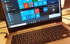 Close-up of a Windows PC laptop computer