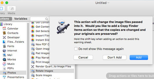 Automator on OS X