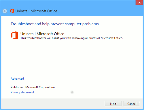 Uninstall Office