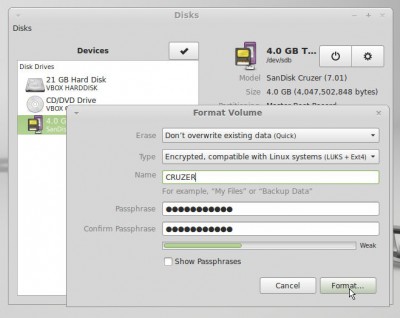 Password protection for drives