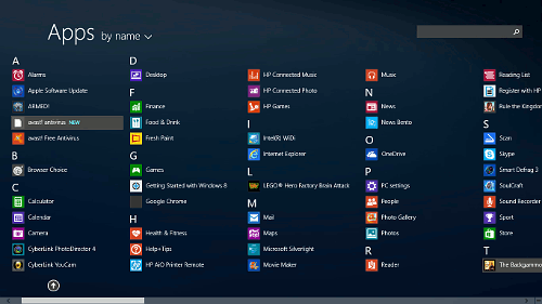 Compact Start screen apps
