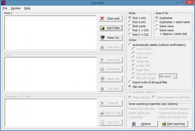 CloneSpy duplicate file finder