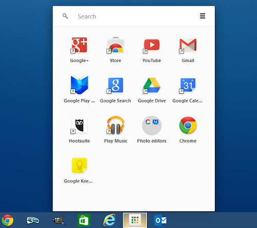 Start Google apps with Chrome App Launcher