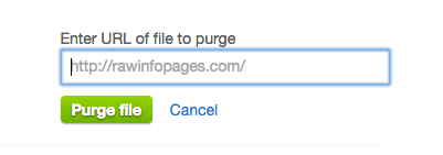 Purge CloudFlare's cache