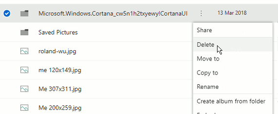 Delete folders with strange names on OneDrive to solve sync problems