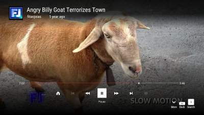 YouTube TV interface controls