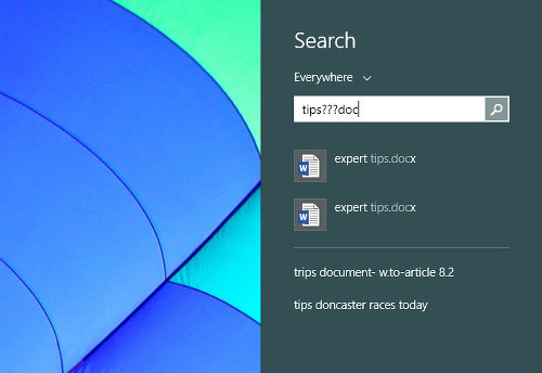 Search Windows 8