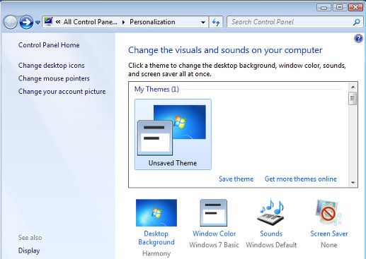 Windows Control Panel
