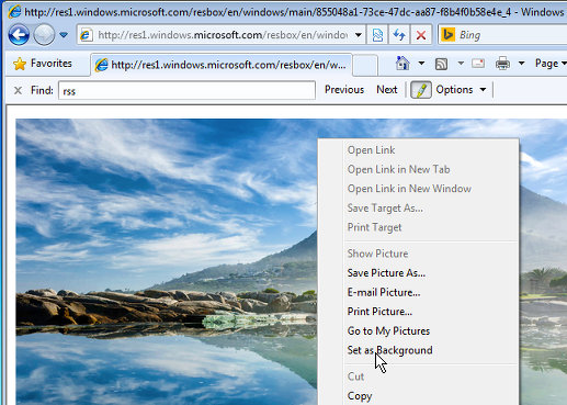 Set an image as wallpaper