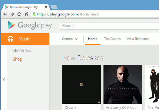 Google Music in Chrome