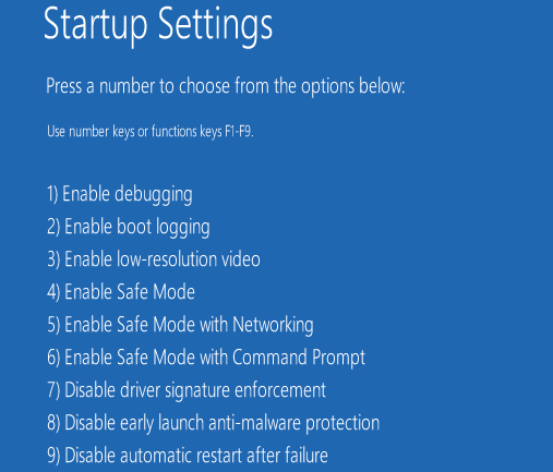 Windows 8.1 startup options