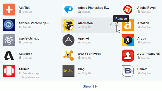 Facebook app permisions