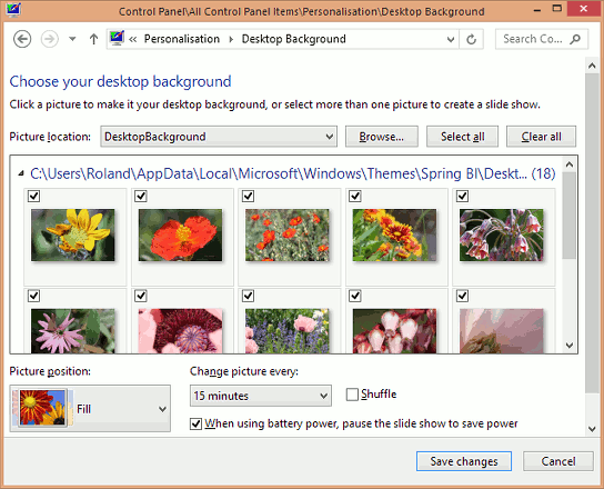 Windows desktop background