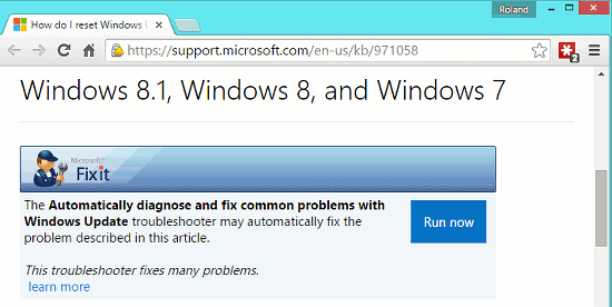 Windows Update Troubleshooter