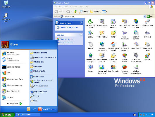 Windows XP in a virtual machine