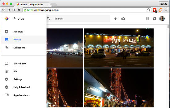 Google Photos in Chrome