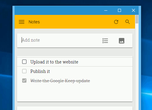 Google Keep notes