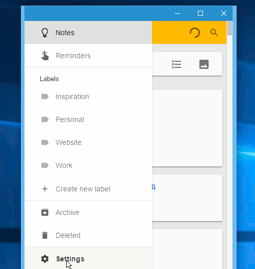 Google Keep notes