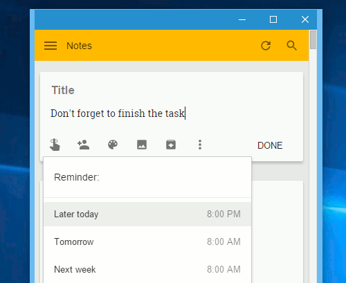Google Keep notes