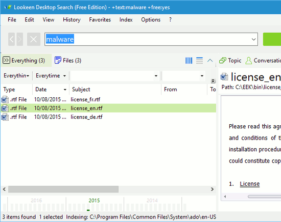 Lookeen Windows search