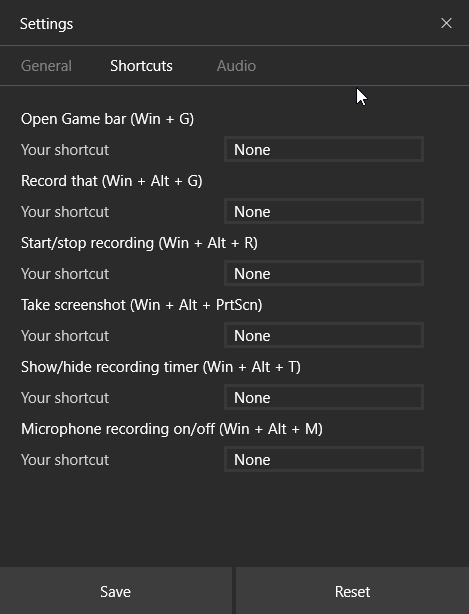 Record gameplay in Windows 10