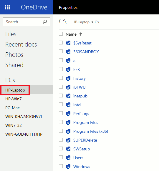 Access Microsoft OneDrive and you can then access any file on your PC remotely