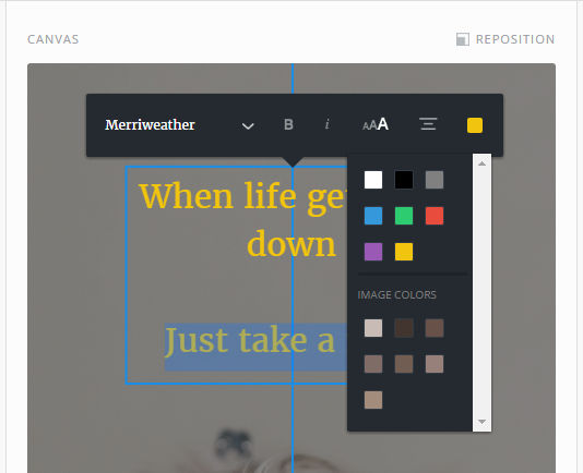 Pablo online image editor for creating shareable images