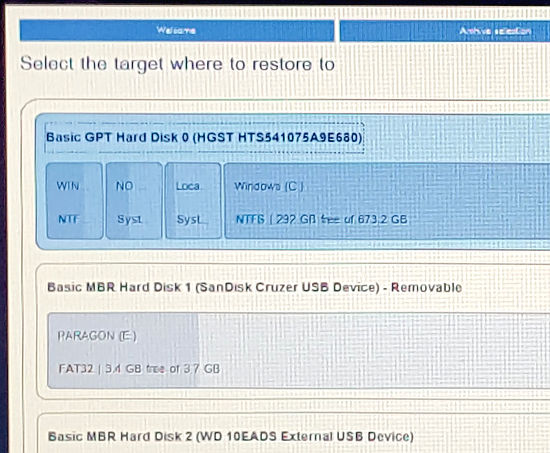 Paragon Backup and Recovery 16 recovery media