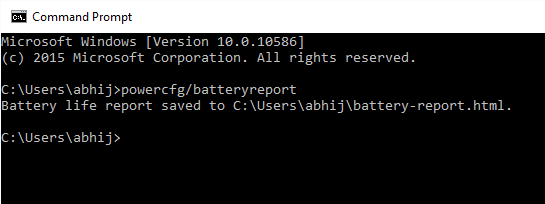 Get a battery health report from the command prompt in Windows 10
