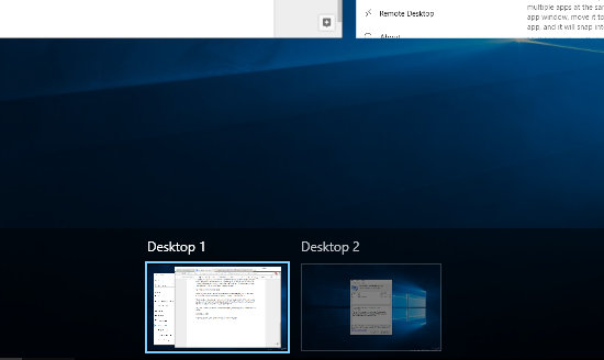 Windows virtual desktops