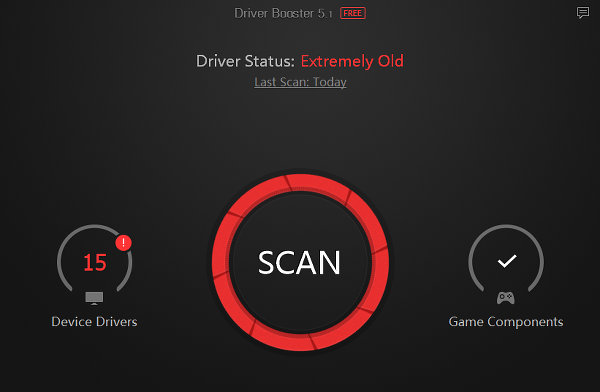 IObit Driver Booster Free finds and updates the drivers in Windows PCs